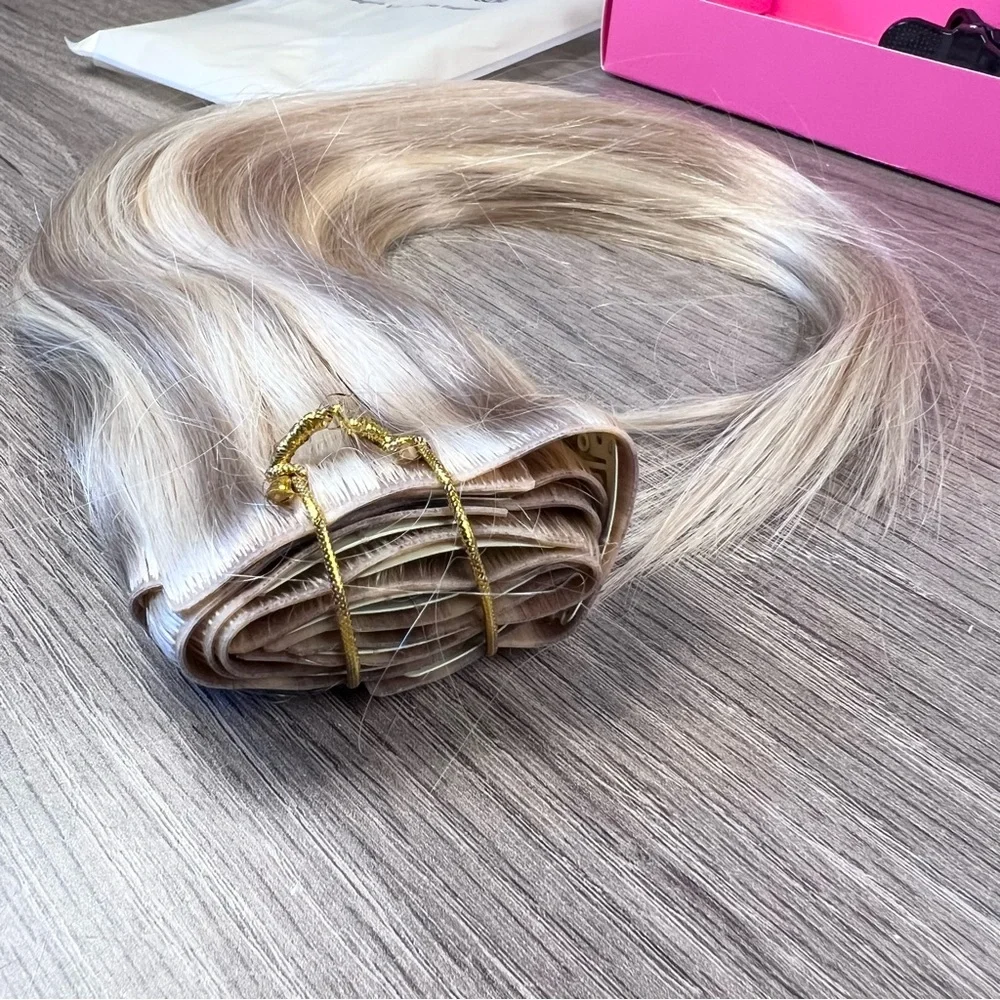 Goo Goo Dirty Blonde Highlight Remy Human Hair 14 Inch Clip In Extensions